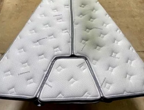Custom V-Berth Mattress with Unique 3-Piece Zipper Design